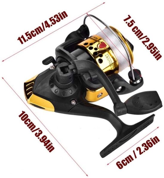Dailygoody - Baitcasting Vismolen - Professionele Visserij-Reel - Goud - Spincasting Reel - Voor Zoet- en Zoutwater - Grote Afmetingen — afbeelding 4