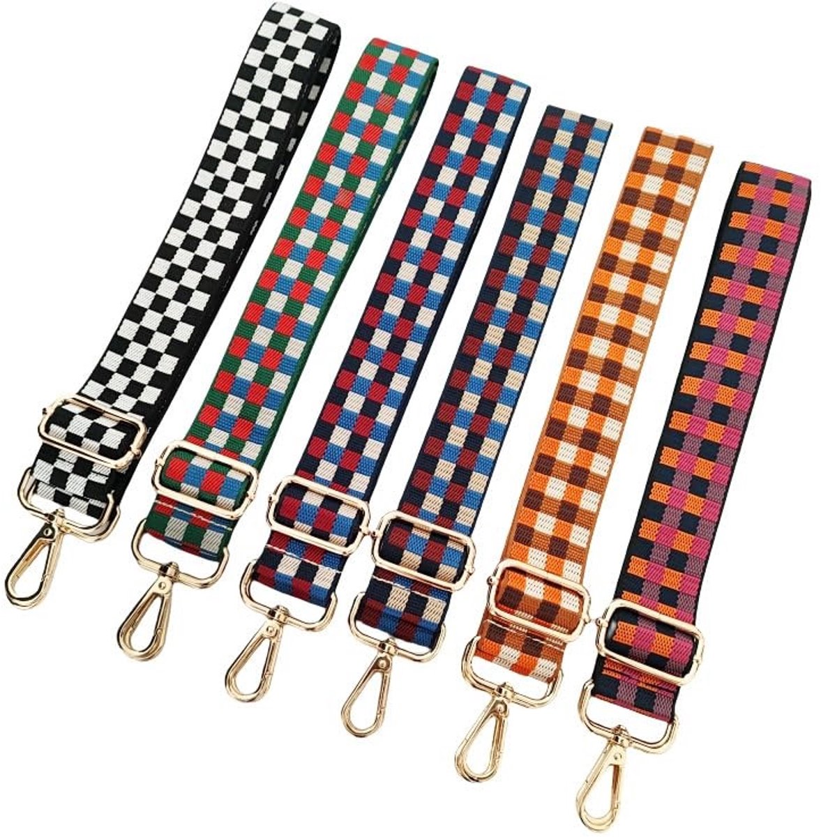Dailygoods- Schouderriem Verstelbaar 72-130 cm - Boho-Stijl - Vervangende Draagriem - Karabijnhaak - Duurzaam Nylon - Comfortabel en Robuust - Tasriem