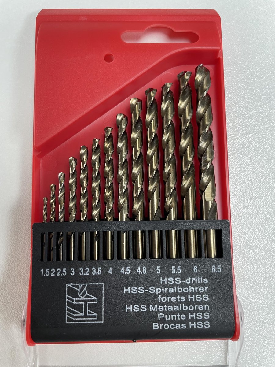 Dailygoods - Lytool 14 stuk Metal HSS Spiraalboorset M35 snelstaal 1,5-6 mm gecoate HSS-boorset, voor Het Boren in Hout, Kunststof en Metaal