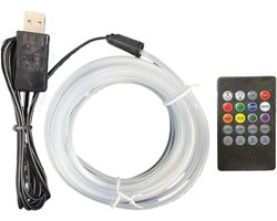 LED Interieurverlichting - Sfeerverlichting Auto - Muziek Synchronisatie - Stembediening Kleuren - 1 Meter - RGB
