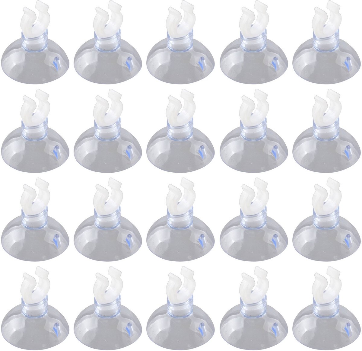 Dailygoods- Zuignappen 20 Stuks - Aquarium Zuignappen - Stevige Houder - Rubber/Kunststof - Eenvoudig te Installeren - Heldere Kleur - Aquariumaccessoires