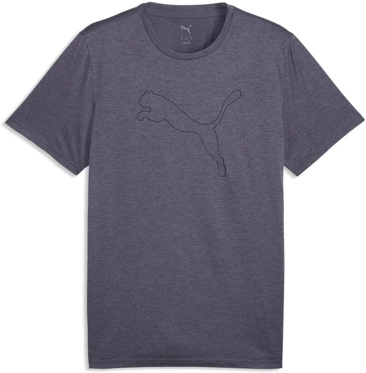 Puma Tad Essential Cat Logo Large T-shirt Met Korte Mouwen Man Inky Depths Heather