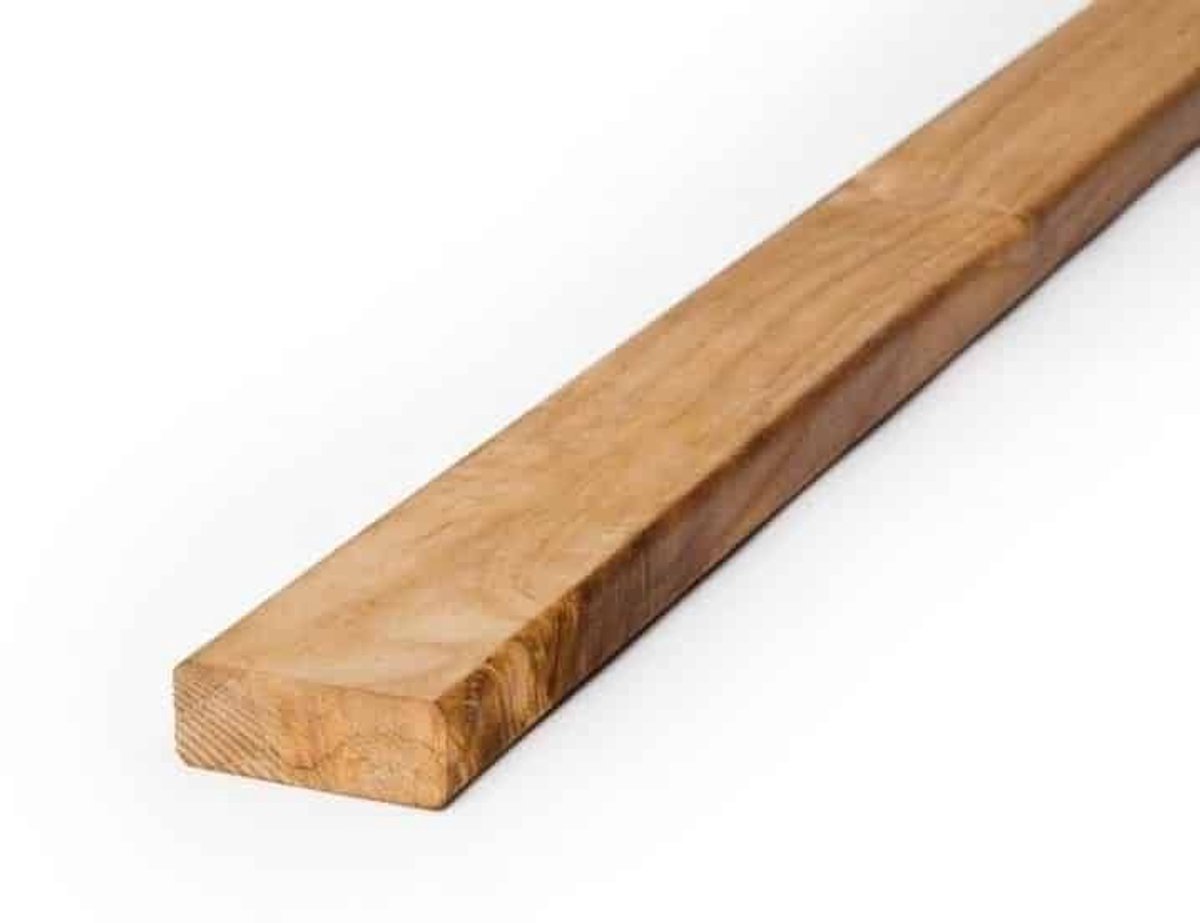 Dailygoods- Terrasplanken van Teakhout - Breedte 50 mm - Dikte 19 mm - Lengte 50 cm - Maatvast - Geschikt voor Tuinmeubelen - Tuinplanken
