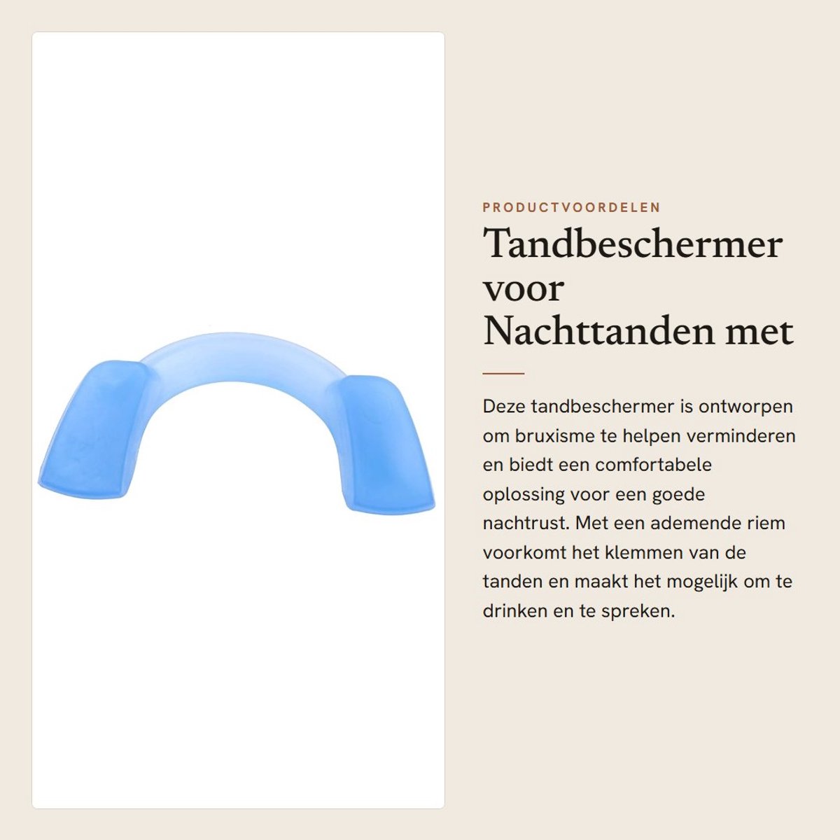 Dailygoods- Tandbeschermer Anti Knarsen - Ademende Riem - 3 Stuks - Lichtgewicht - Ultradun - Voorkomt Tandenklemmen - Mondbeschermer