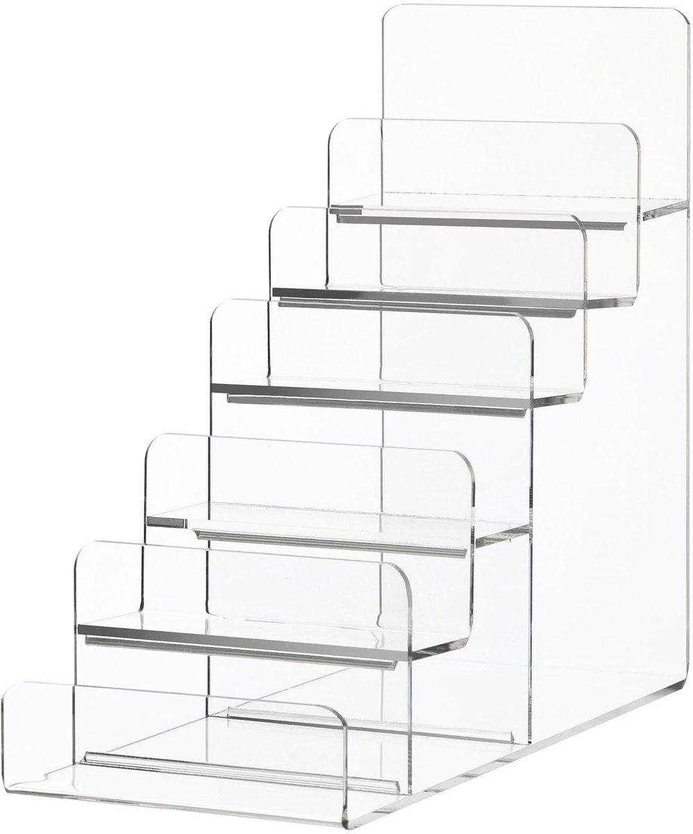 Dailygoods- Verkoopstandaard Trapeziumvorm - Display Standaard - Acrylmateriaal - Ruimtebesparend - Meerlaags Ontwerp - Grote Capaciteit - Displaystandaard