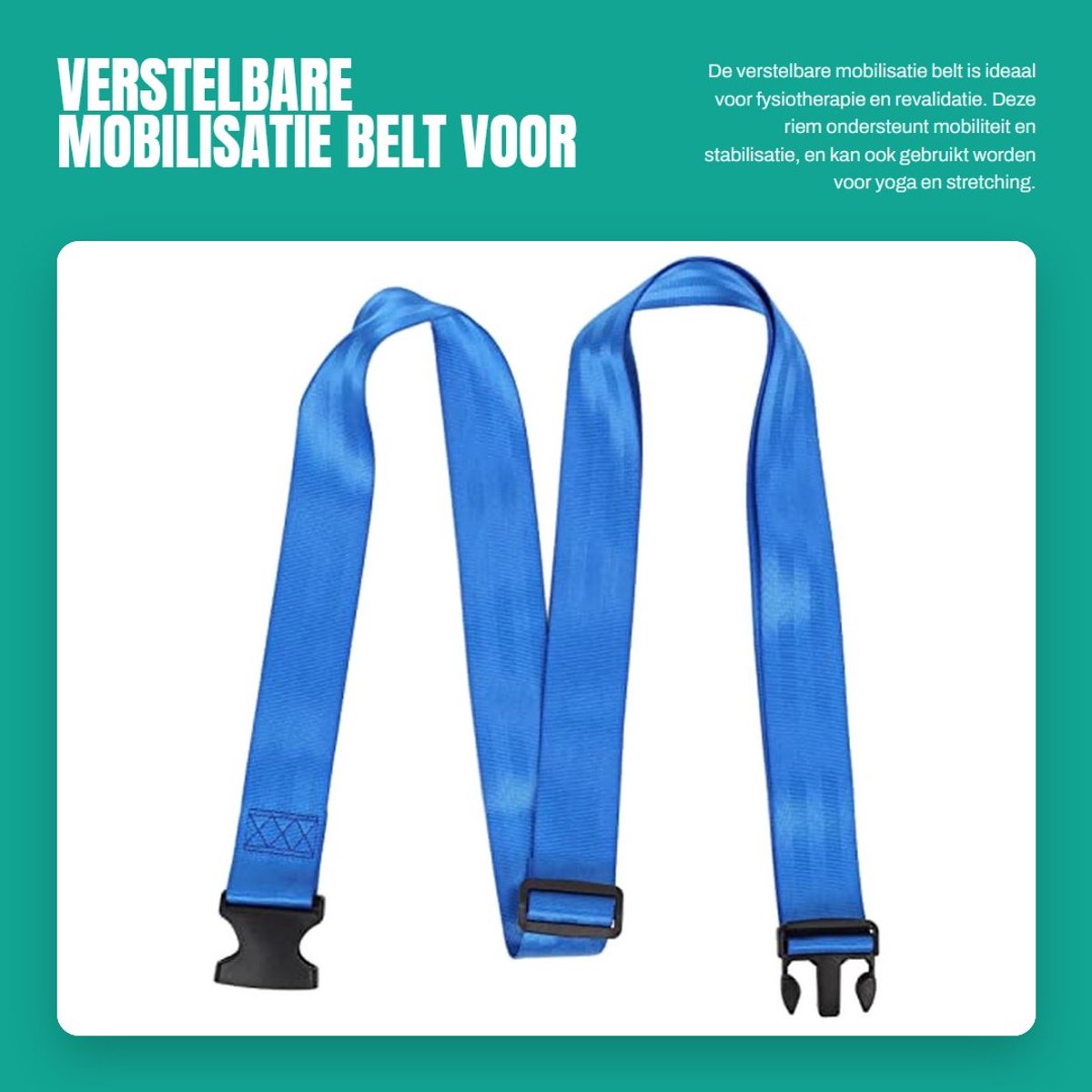 Dailygoods- Mobilisatieriem Verstelbaar - Fysiotherapie - Revalidatie - Stabilisatie - Handmatige Therapie - Hoogwaardig Nylon - Therapieriem