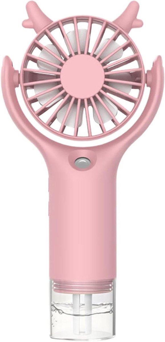 Ventilator met Vernevelaar - Handventilator Koeler - Directe Verkoeling - Vernevelaar Functie - 16.8 x 8.2 x 3.8 cm - roze