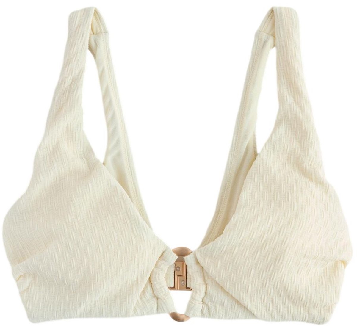 Next - Dames - Crop DD+ bikinitop met hardware - Crème