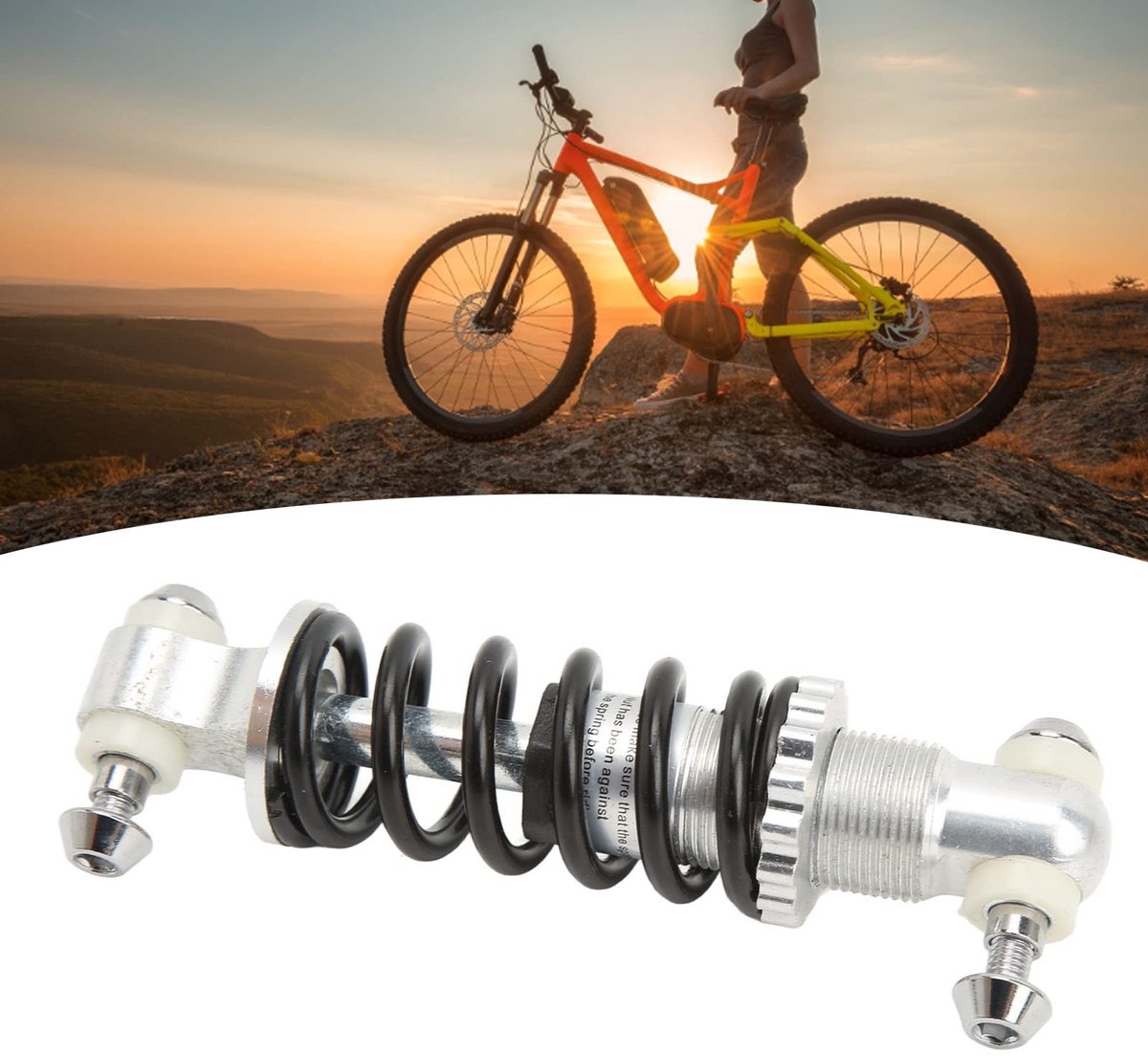 Dailygoods- Schokdemper Aluminiumlegering 120 mm 300 LBS - Fietsschokdemper - S-Schokdemper - Schokdemper Mini Motorfiets - Perfecte Pasvorm - Eenvoudig te Installeren
