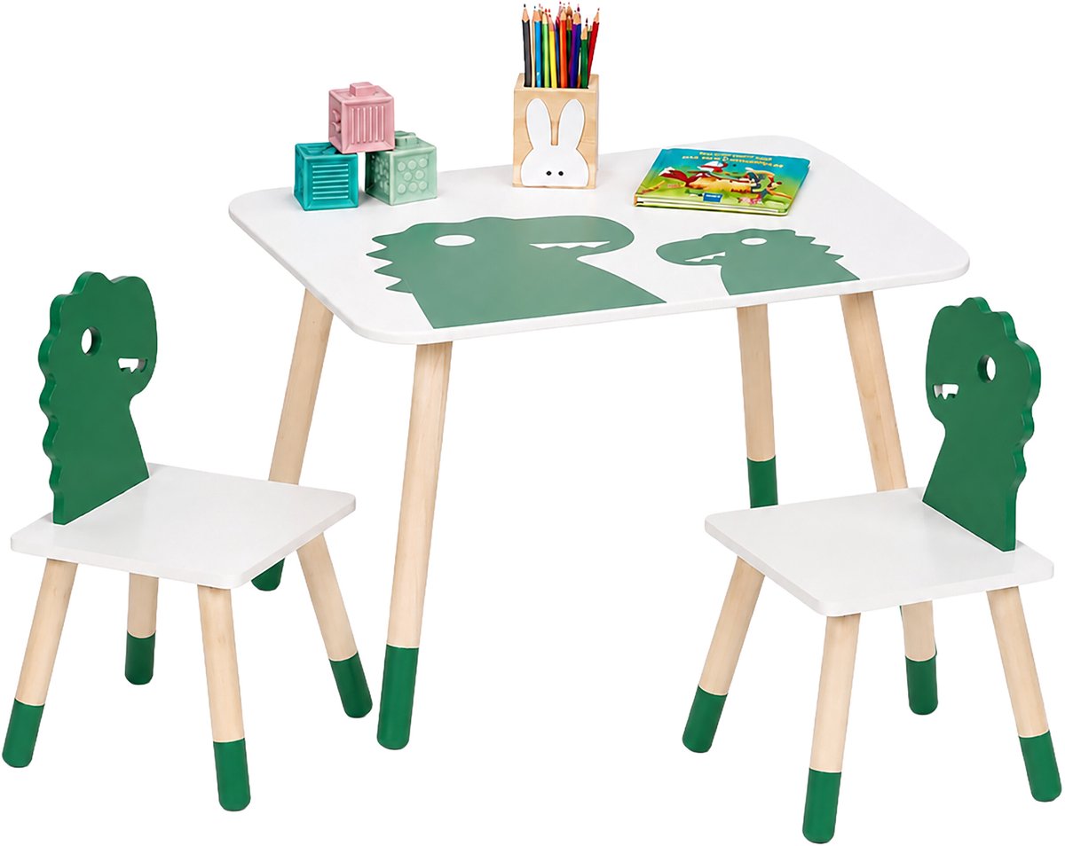 Kindertafel met stoeltjes - dino