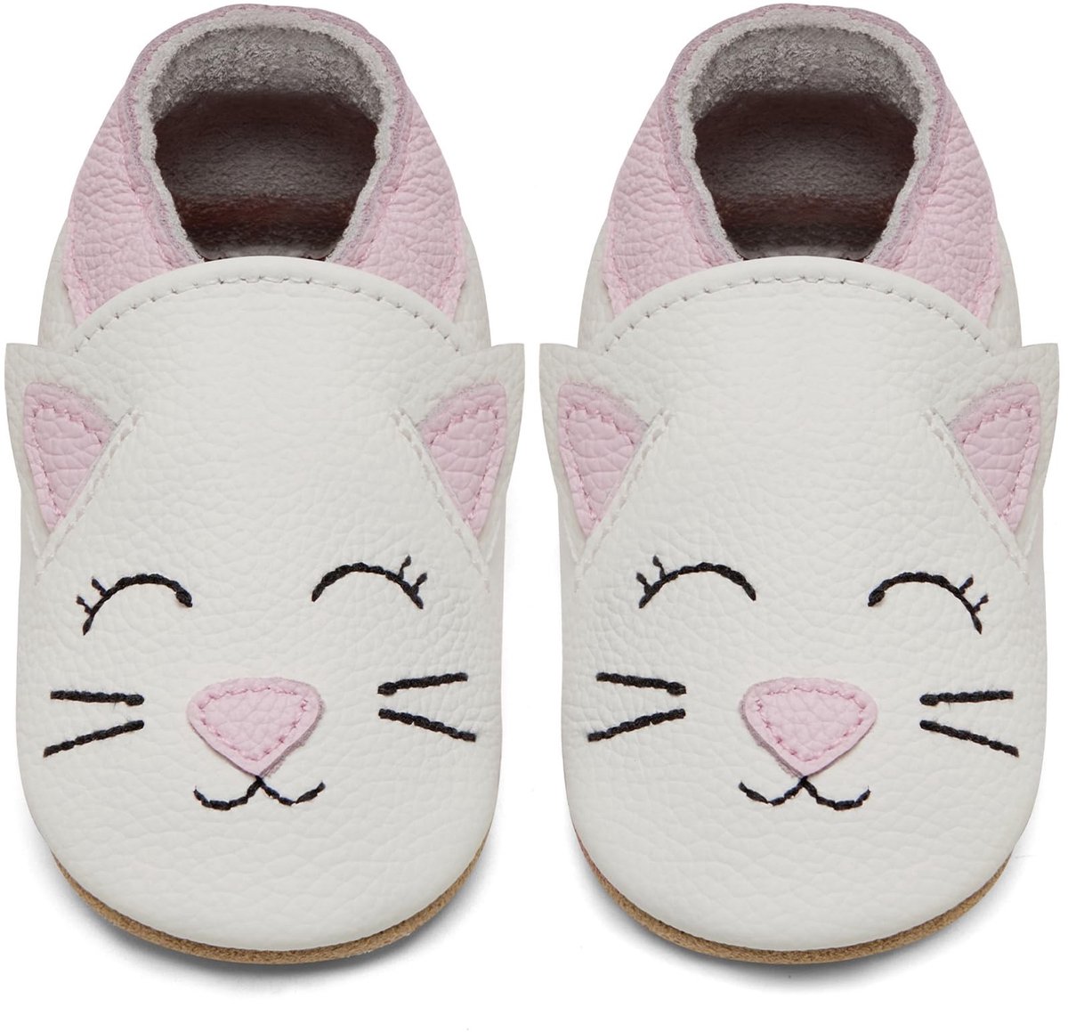 Dailygoods - Zachte Baby Slofjes van Leer - Eerste Babyschoentjes voor Jongens en Meisjes
