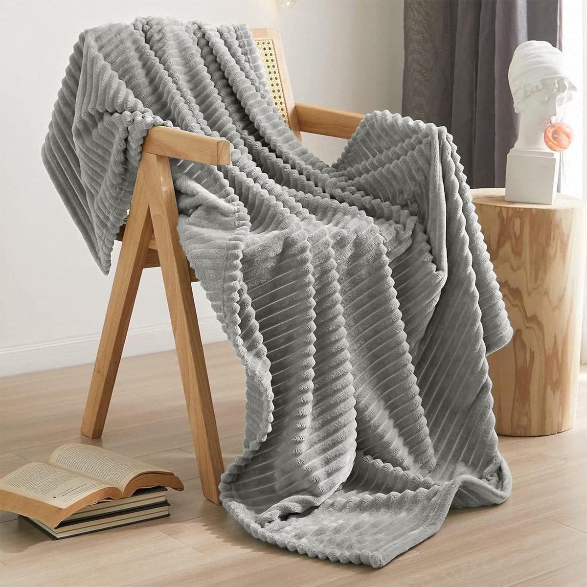 Dailygoods- Knuffeldeken 200 x 230 cm - Flanel - Hoogwaardige fleece - Bankdeken - Geschenkverpakking - Modern design - Dekbed