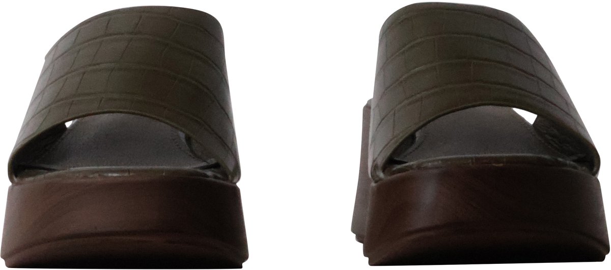 Sandalen met sleehak om aan te trekken