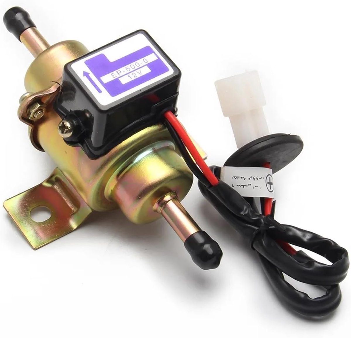 Elektrische Brandstofpomp - Universele Pomp - Motor Brandstof - Energiezuinig Ontwerp - 12V - Goud