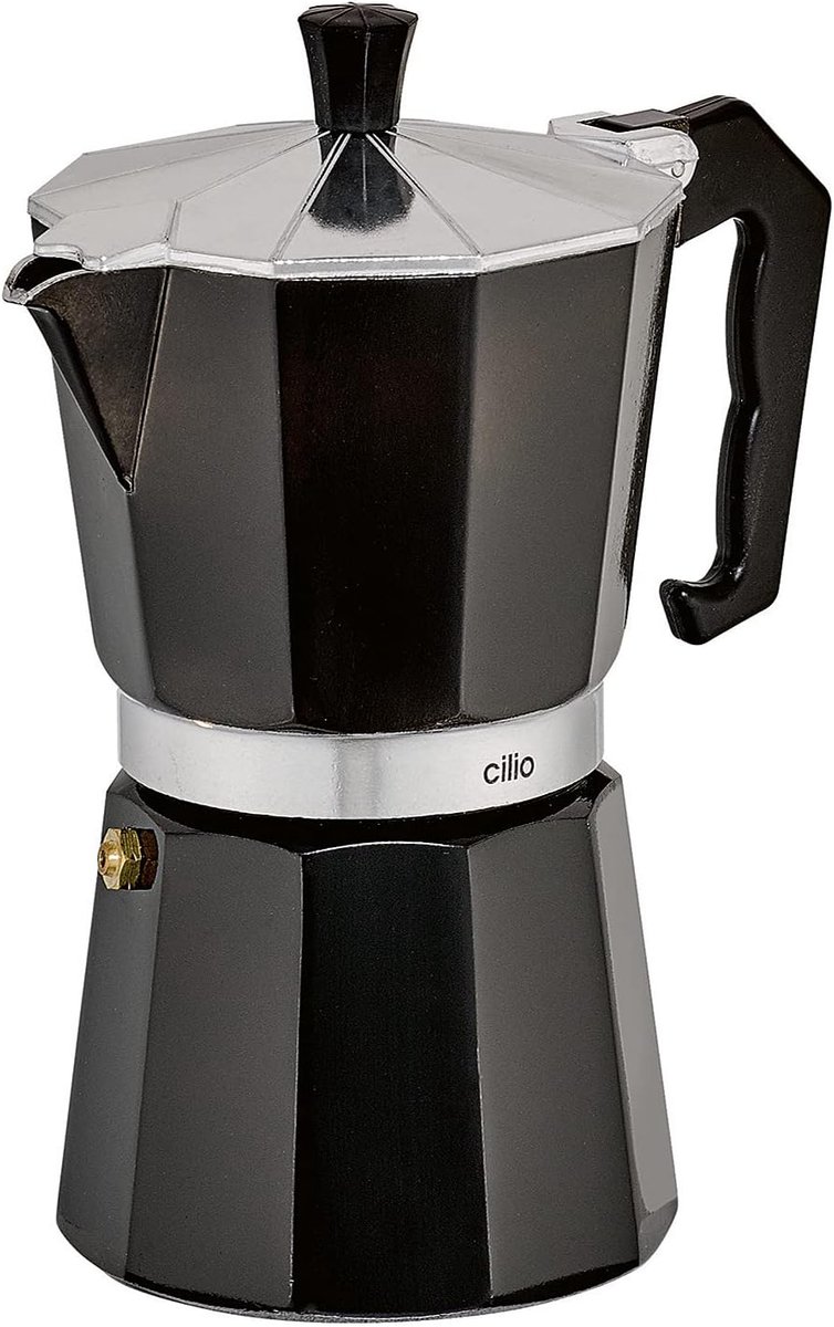 Koffie Percolator - Moka Pot - Koffie Zetten - Afneembare Tank - 6 Koppen - Zwart