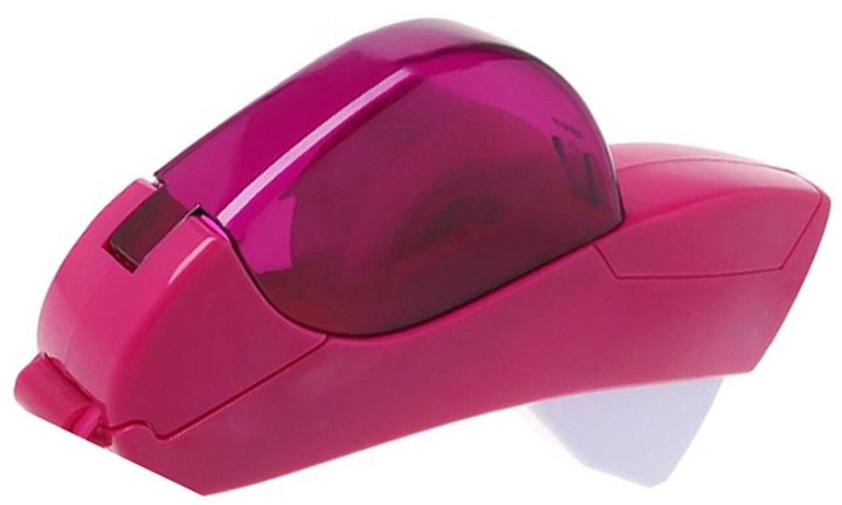 Dailygoods - Roze Rood Automatische Tape Dispenser Draagbare Eén Druk Duidelijke Tape Snijder Geschikt voor het Plakken van Cadeaus, Pakketten, Scrapbooks, Enveloppen