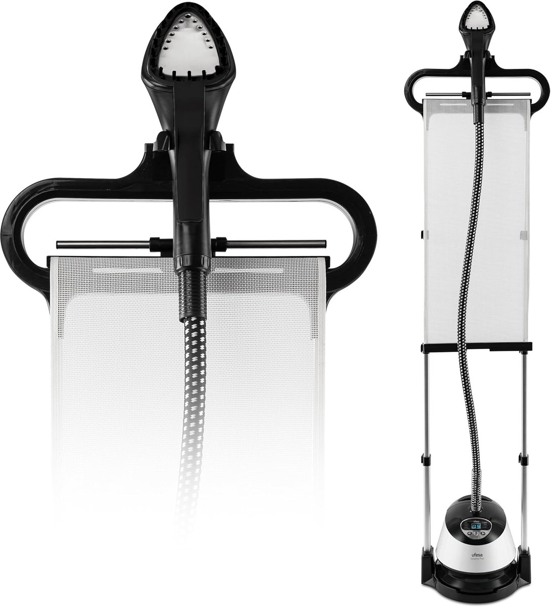 Verticale Stoomstrijkijzer - Kledingstomer - Kreukels Verwijderen - LCD Scherm - 135L Reservoir - Zwart