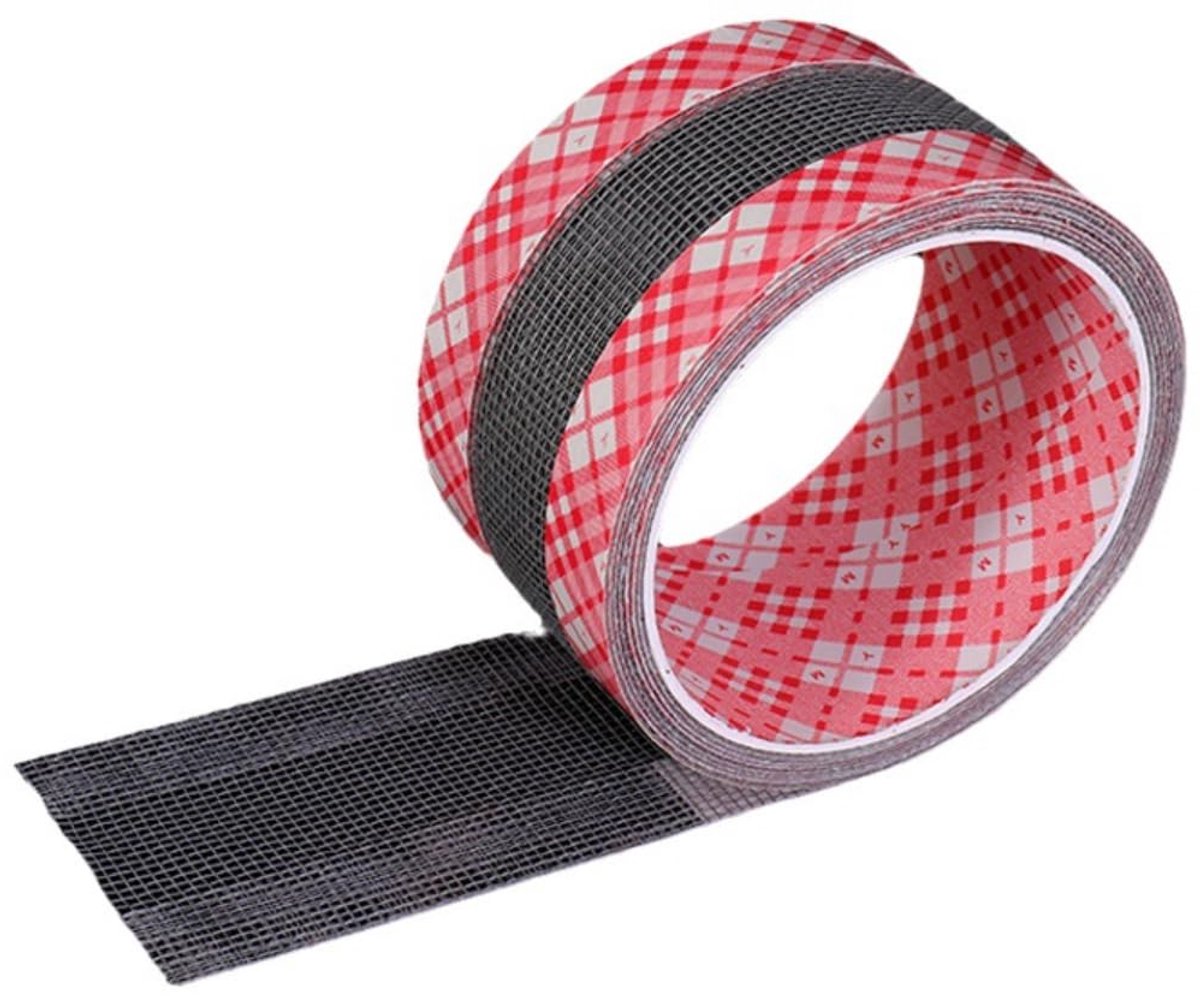 SnelShoppen - Fly Screen Repair Tape 50mm x 2m - Ventilatie en Ademend Scherm Reparatietape - Sterk Zelfklevend Fiberglass voor Raam- en Deurschermher