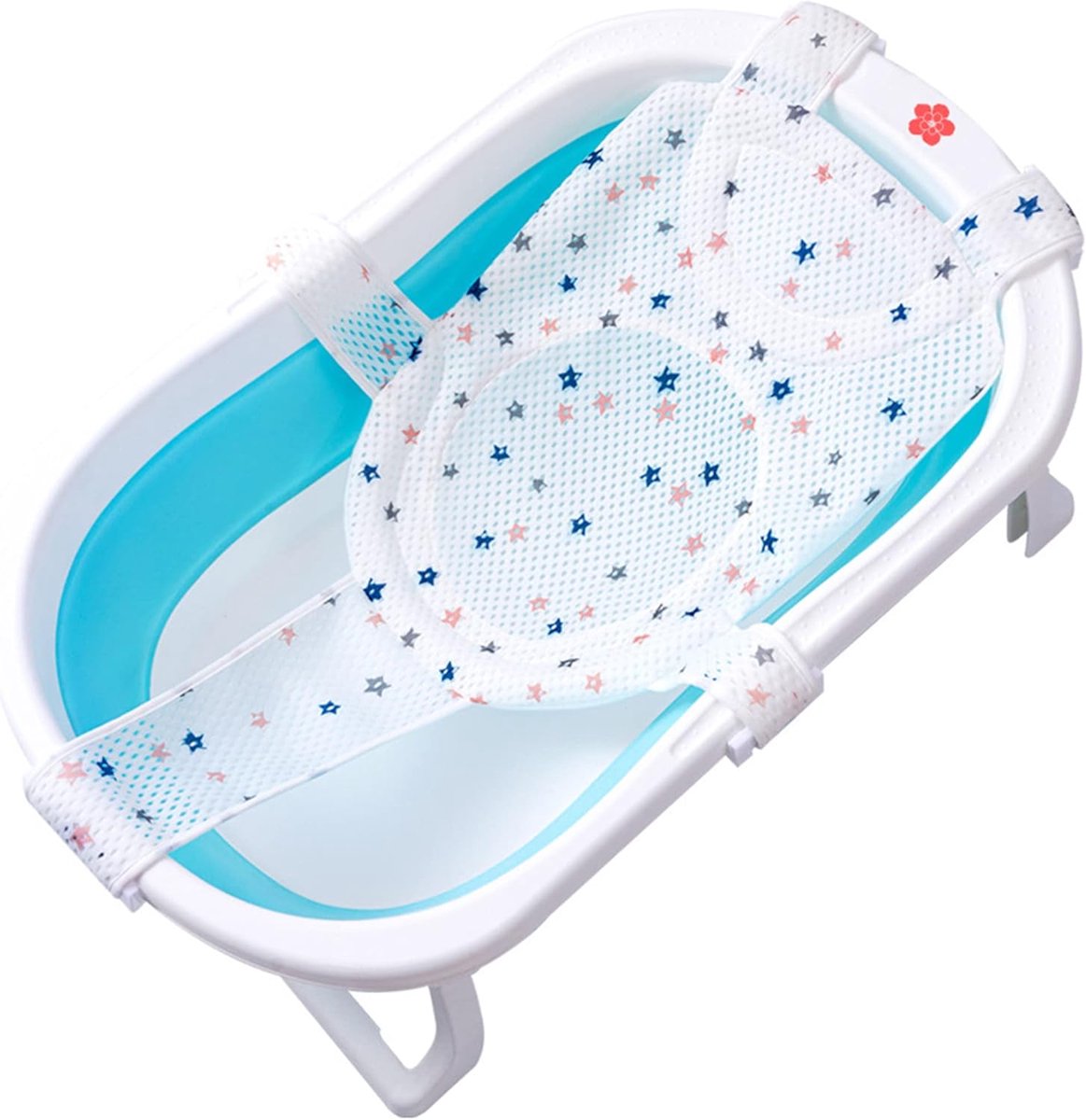 SnelShoppen - Baby Badkussen voor Baby's, Badkussen, Badstoel, Antislip Badzitje voor Pasgeborenen, Peuters, 0-36 Maanden, Milieu-vriendelijk, Ademend