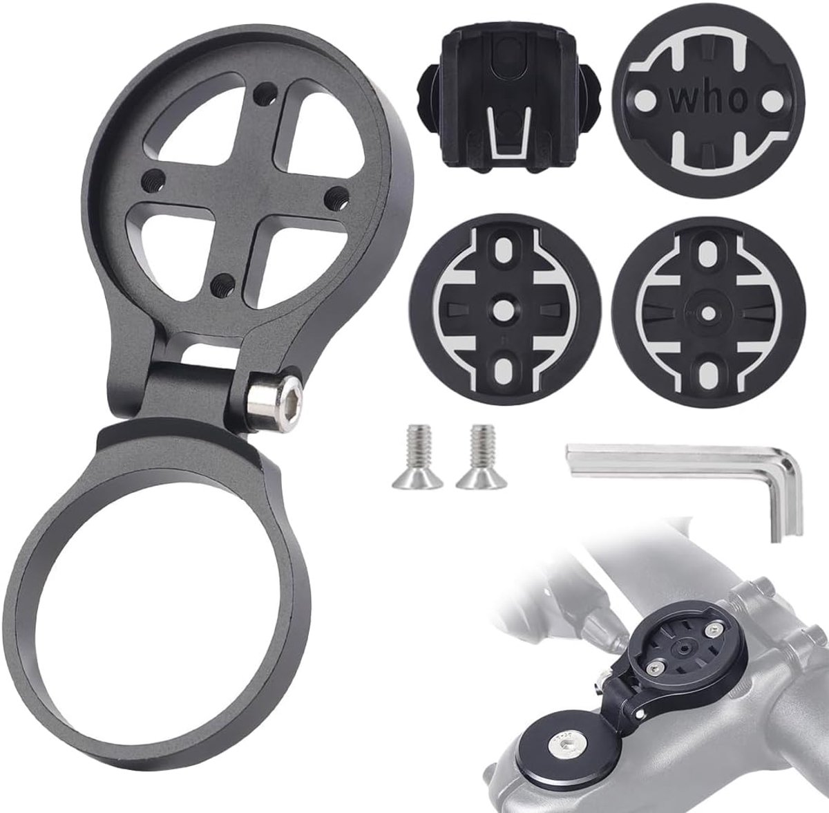 SnelShoppen - Fietscomputer Houder Aluminium Legering, Speedometer Mount voor Stuur, Lichtgewicht en Duurzaam, Compact Ontwerp voor Fietsaccessoires