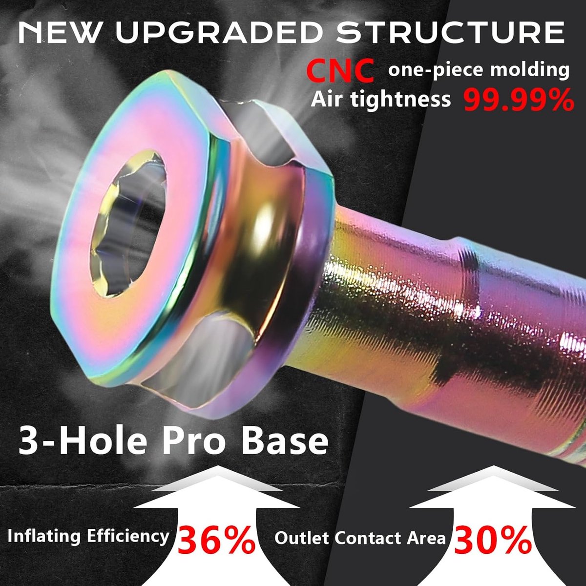 SnelShoppen - 40/44/55/60 mm Hoseless Presta Ventiel voor MTB/Racefiets - Aluminium Legering - Hoge Efficiëntie en Lucht Dichtheid