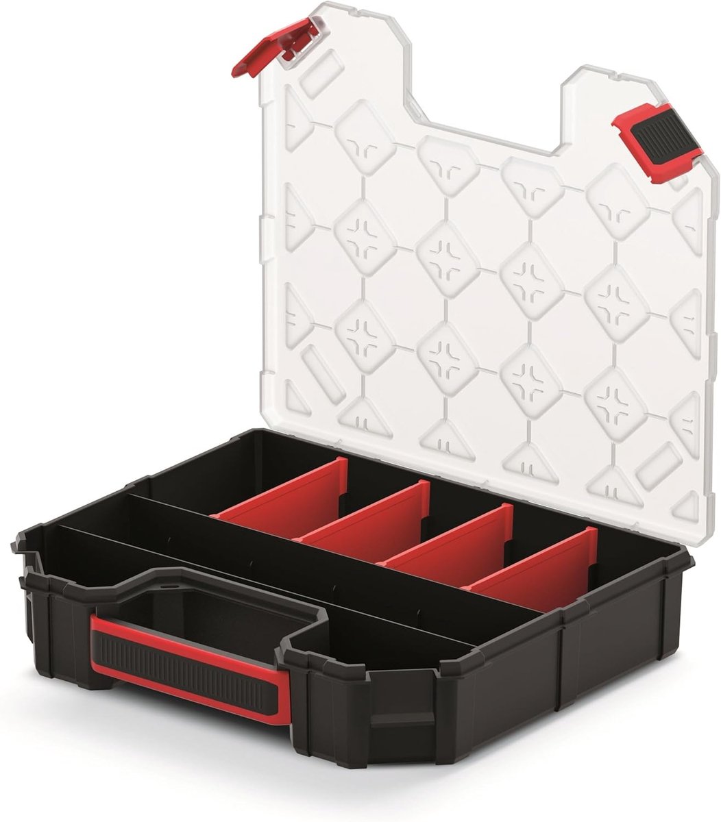 SnelShoppen - Assortiment box 284x243x60 mm - Sorteerbox met 8 verstelbare vakken voor accessoires en kleine onderdelen - Perfect voor schroeven, moer
