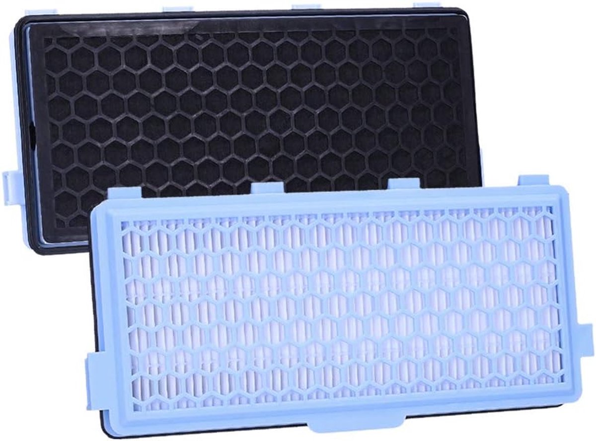 SnelShoppen - 2x Active HEPA Filter voor Miele Stofzuiger, Vervangfilter Cat&Dog, 99.9% Allergieën & Deeltjes, Compact C1 C2 Complete C2 C3, S4000 S50