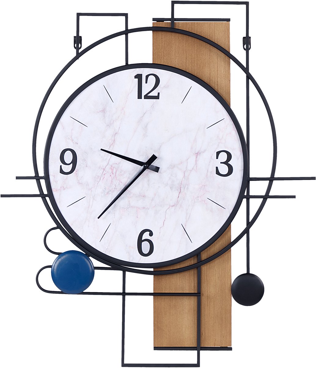 TAVEL - Wandklok - Meerkleurig - MDF