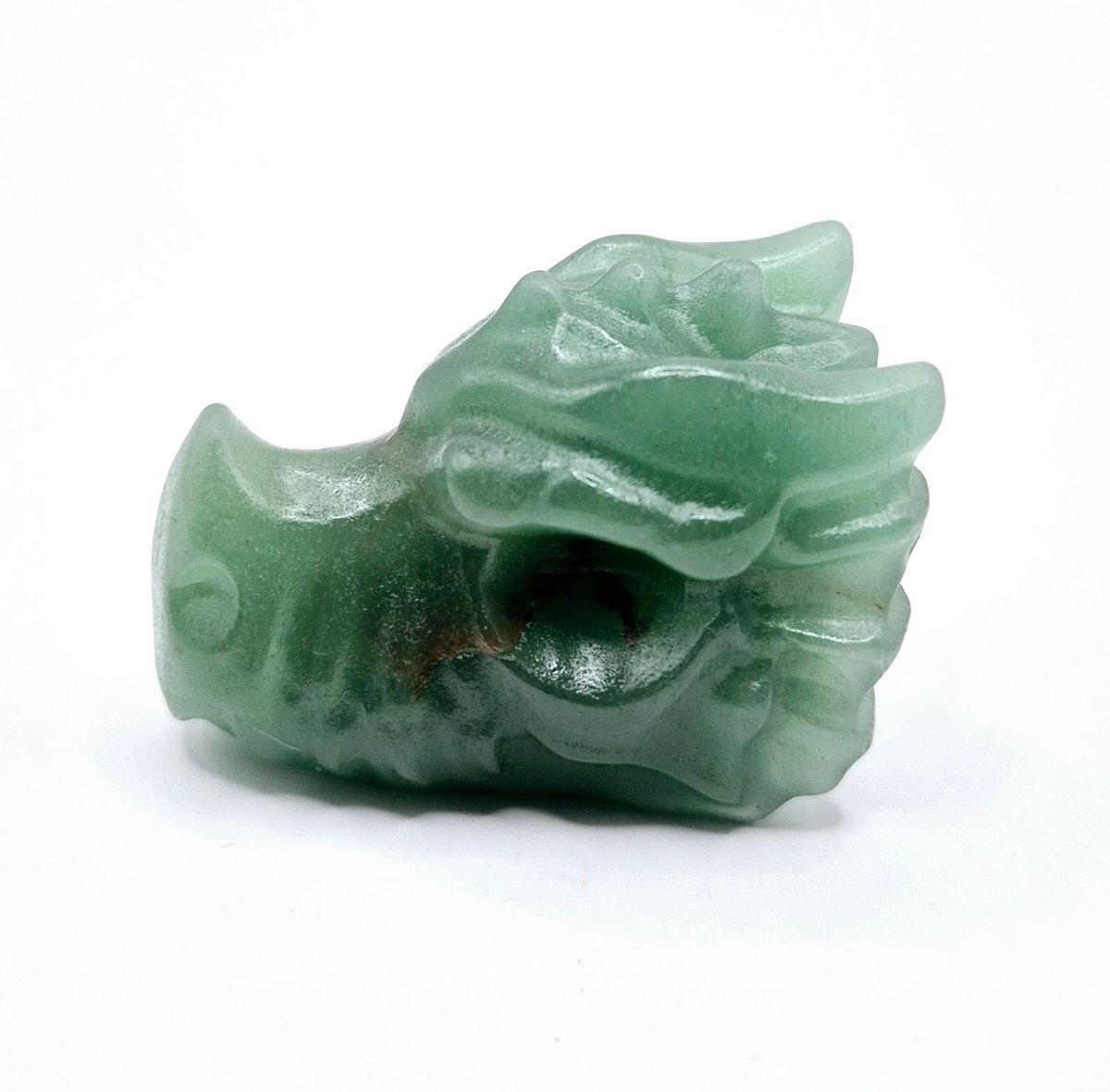Draken Schedel van Edelsteen (4 cm) - Groene Aventurijn Dragon Skull