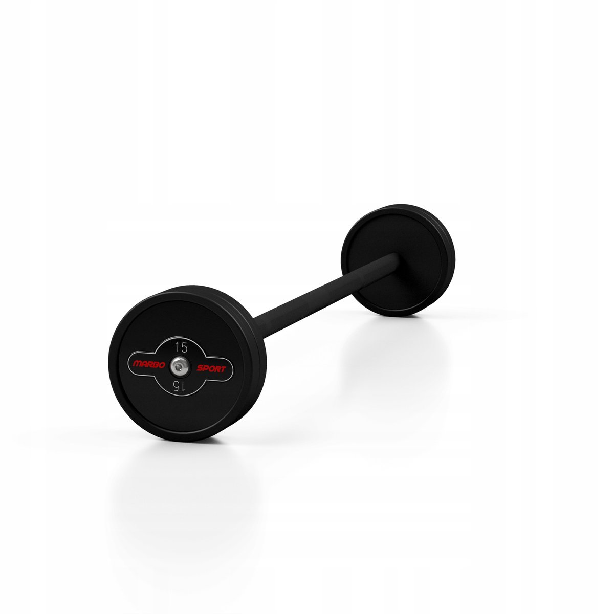 Marbo Sport - Vaste halterstang MW-SG-15 - 15 kg - rubberen gewichten - 113 cm