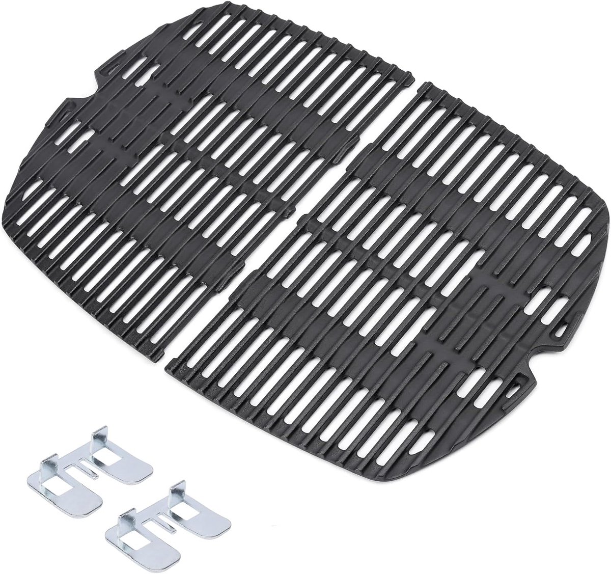 SnelShoppen - GFTIME 54.5 x 38.8cm Kookrooster voor Gasgrills - Vervangende Gietijzeren Grillroosters voor BBQ - Geschikt voor Weber Q200 Q220 Q2000 Q