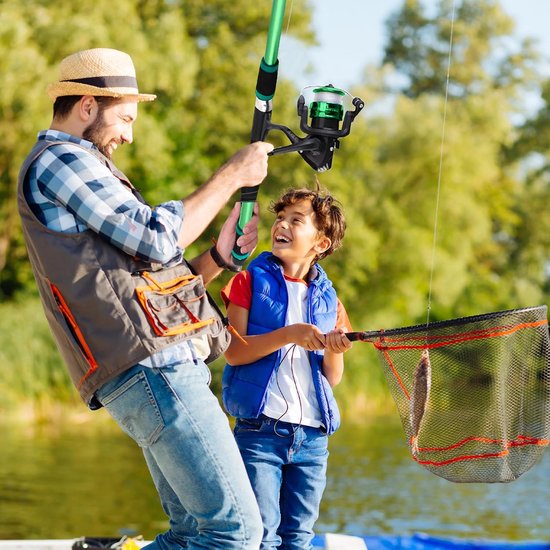 Visset voor kinderen, telescopische hengel van 1,8 meter, met vismolen en aas, visaccessoires geschikt voor kinderen van 3 tot 10 jaar. van Merkloos — afbeelding 4