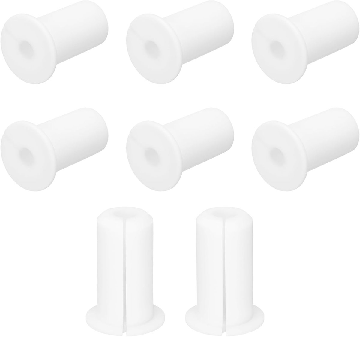 SnelShoppen - 8x Silicone Kabeldoorvoer 19mm Wanddoorvoer voor Starlink, Ethernet, Kabelbeheer, Wit, Robuust & Duurzaam