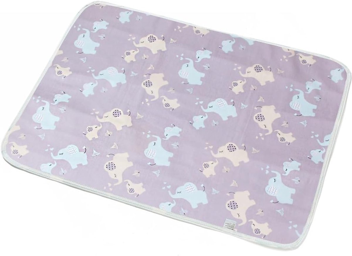 SnelShoppen - Portable Verzorgmat - Waterdicht en Herbruikbaar - 50 x 70 cm - Reisvriendelijk - Olifant Design - Ideaal voor Kinderen en Onderweg