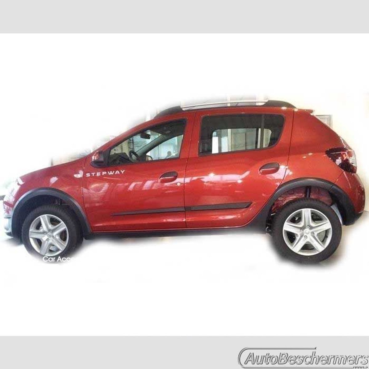 Stootlijsten set zwart voor Dacia Sandero Stepway II 12.2012-. De stootstrips zijn zelfklevend. Set a 4 stuks (#0031)