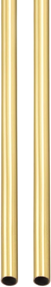 2,5 mm x 0,2 mm x 300 mm Messing Buis - 2 Stuks voor Machine-Uitrusting, Knutselen en Decoratieve Toepassingen - Ronde Metalen Slangen