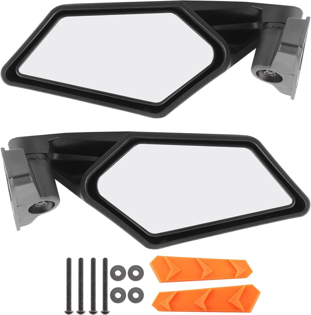 Verstelbare Achteruitkijkspiegel Vervangingsset voor Can-Am Maverick X3 UTV - Zwarte Accessoires voor Verbeterde Zichtbaarheid en Veiligheid