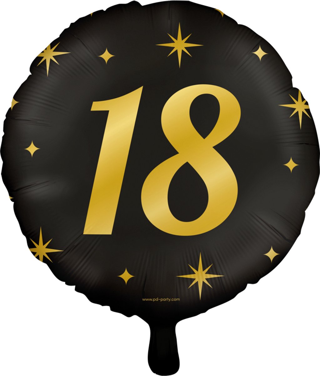 Classy party foil balloons - 18 jaar