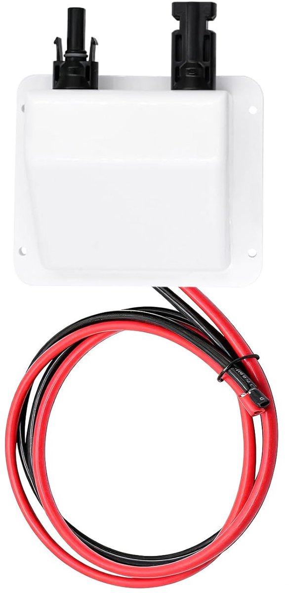 SnelShoppen - Double Cable Grommet ABS IP68 Waterproof Solar Roof Grommet voor RV, Boot & Caravan, Geschikt voor 1M Zonnepaneel Kabel, Wanddoorvoer vo
