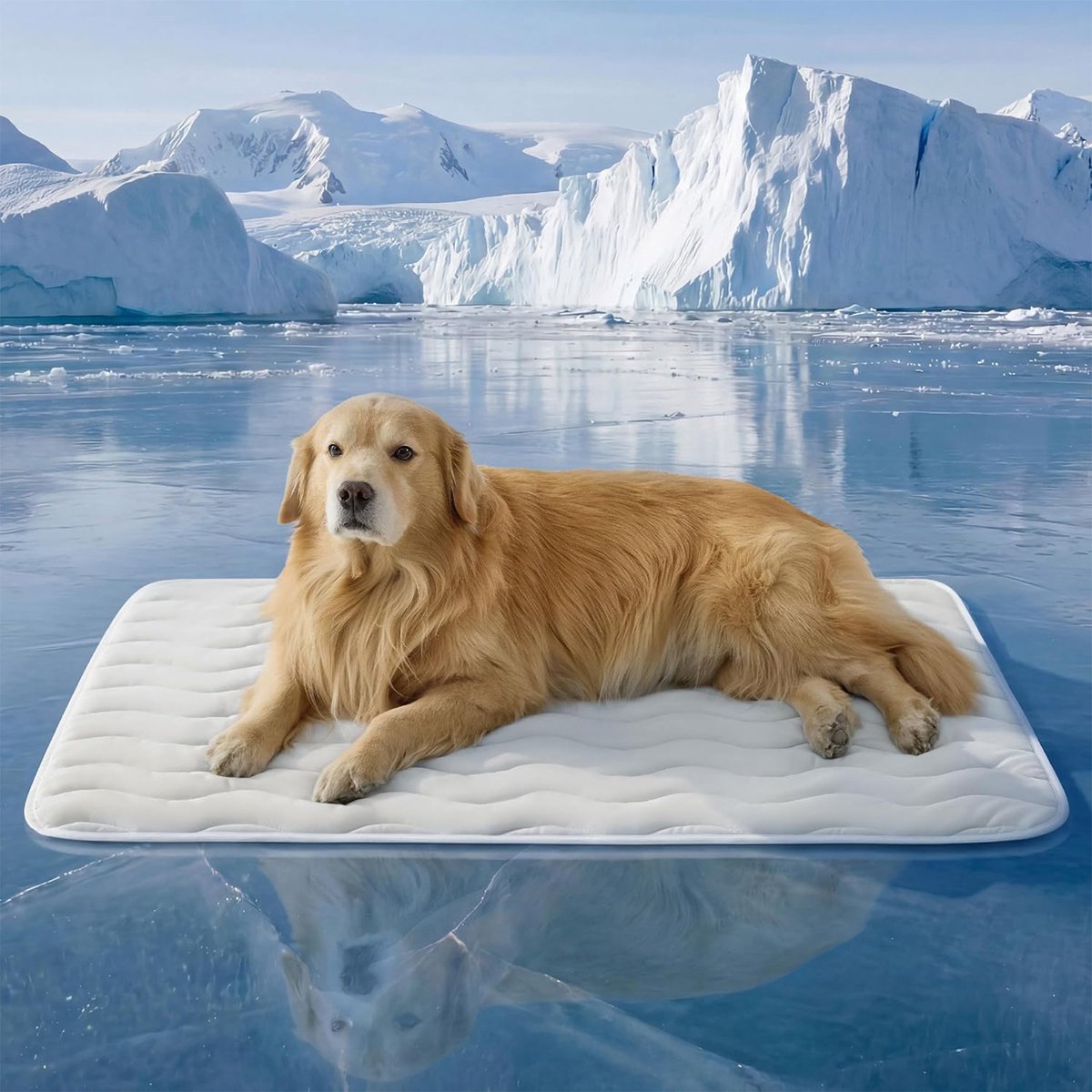 Koelmat voor Honden Extra Groot - Q-Max>0,4 Dun Ademend Kratkussen voor Huisdieren met Koelvezel - Draagbaar Wasbaar Koud Kussen voor Zomer Buiten - 122 x 76 cm - Grijs