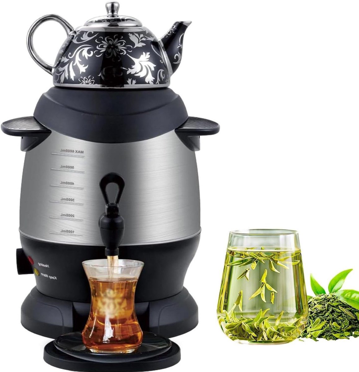 Elektrische Waterkoker - Theepot Samovar - Thee Zetten - Automatische Uitschakeling - 5 Liter Capaciteit - Roestvrij Staal