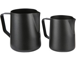 Melkopschuimer RVS - Opschuimkan Barista - Latte Art Maken - Met Schenktuit - 600 ml - Zilverkleurig