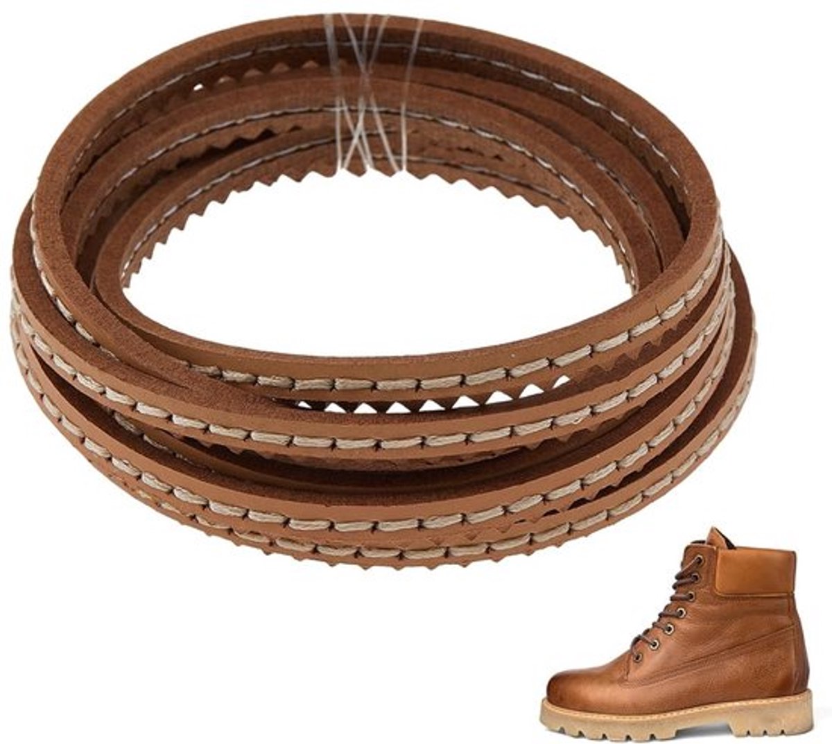 Dailygoody schoenaccessoires leren koord 2 m lengte Niet Beschikbaar