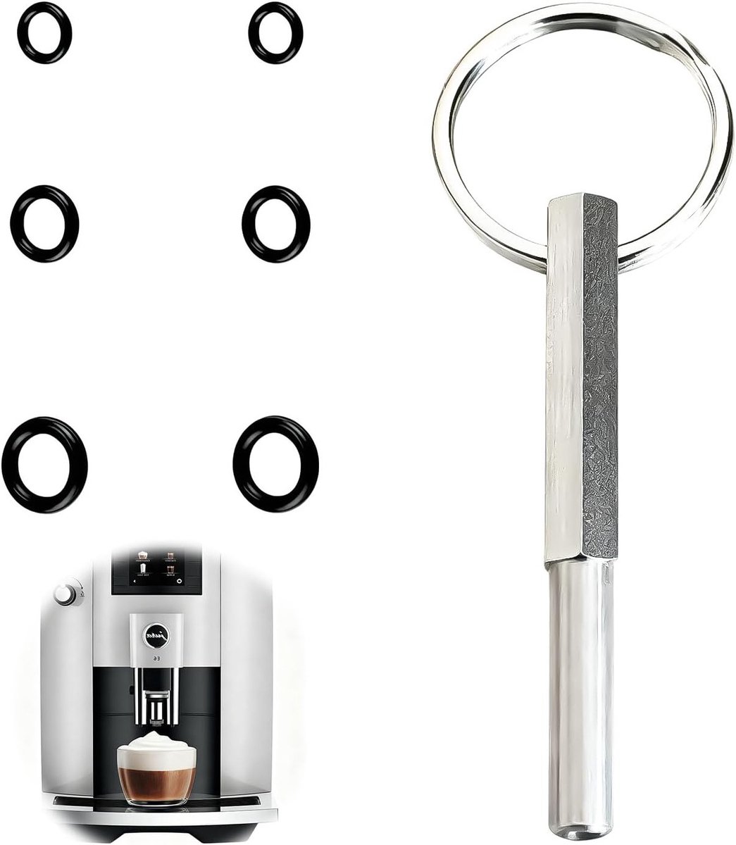 Ovalen Steeksleutel met Sleutelhanger voor Reparatie van Volautomatische Koffiemachines - Geschikt voor Jura, Krups en AEG - Ideaal voor het Demonteren van de Zetgroep