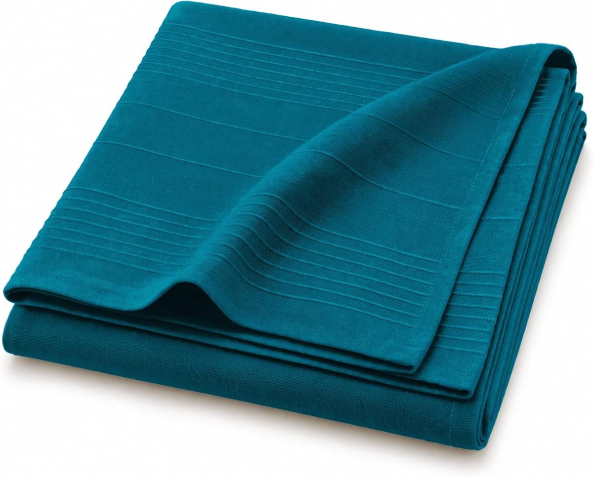 douceur d'intérieur, Plaid (220 x 240 cm) Lucile Blauw, Polykatoen Uni