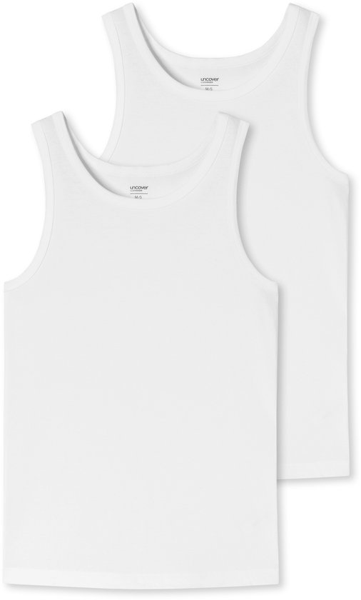 Schiesser Uncover Heren Singlet - Wit - 2-Pack - Maat L