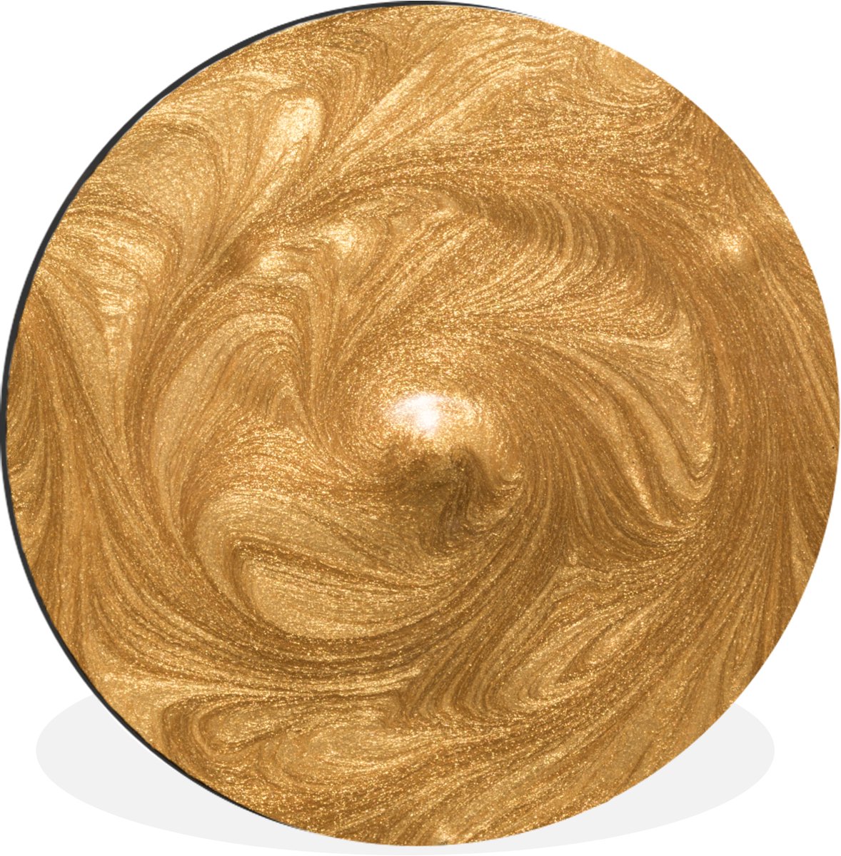 WallCircle - Wandcirkel - Muurcirkel - Cirkel - Gouden - Verf - Aluminium - Dibond - 60x60 cm - Binnen en Buiten