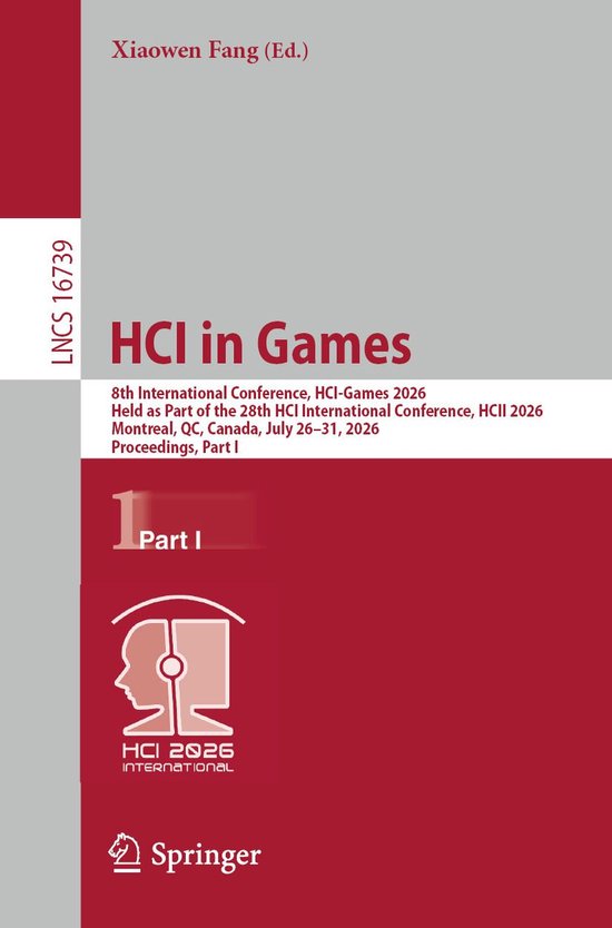 Springer Nature Proceedings Computer Science 1 - HCI in Game ... - cover