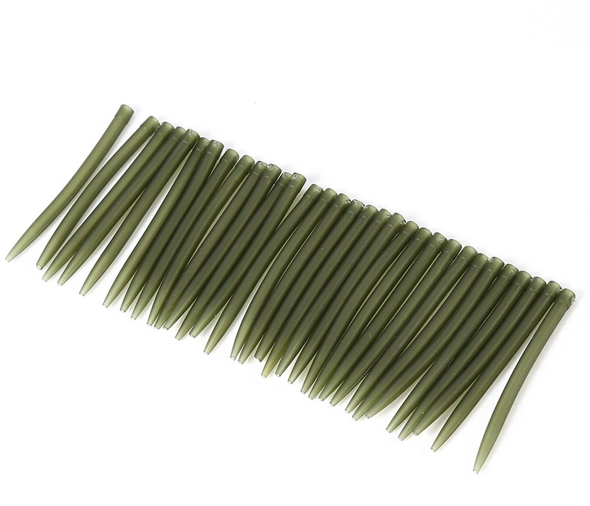 Dailygoods - Vislijn Aligner, 30 Stuks Anti Sleeves Karper Vishaak Hair Rig Line Aligner Anti Sleeves Connect Aligner Karpervissen Accessoires(Groen Zwart)