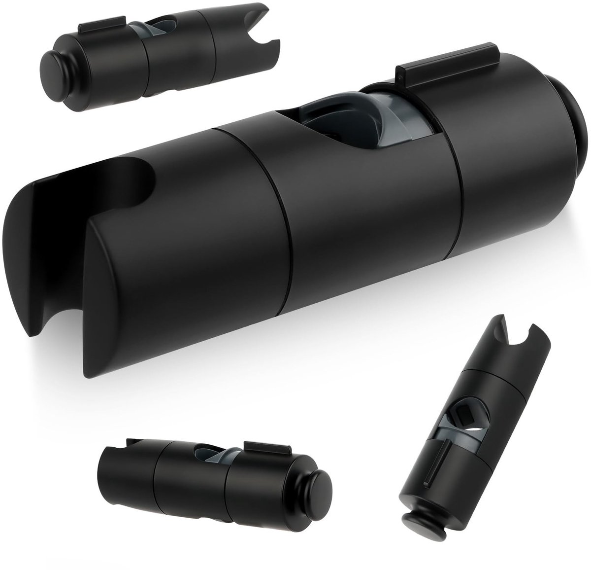 Dailygoods - Verstelbare douchehouder voor handdouche - Zwart, 18-25 mm